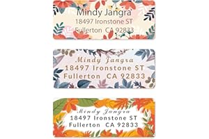 QKDS&WSRY Address Labels Personalized - 1''x 2.6'' - Perfect for Return Address, Envelopes, Jars, and More - Colored and Wate