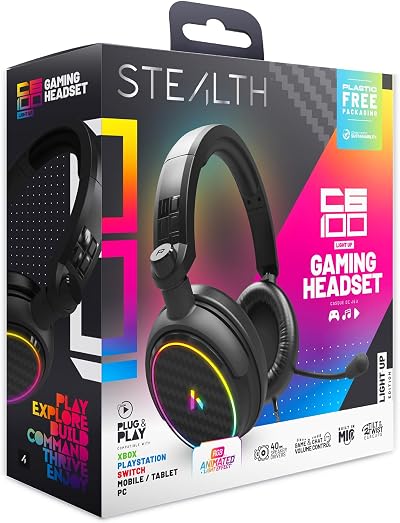 STEALTH C6-100 Gaming Headset LED Multi-Platform 40mm Drivers
