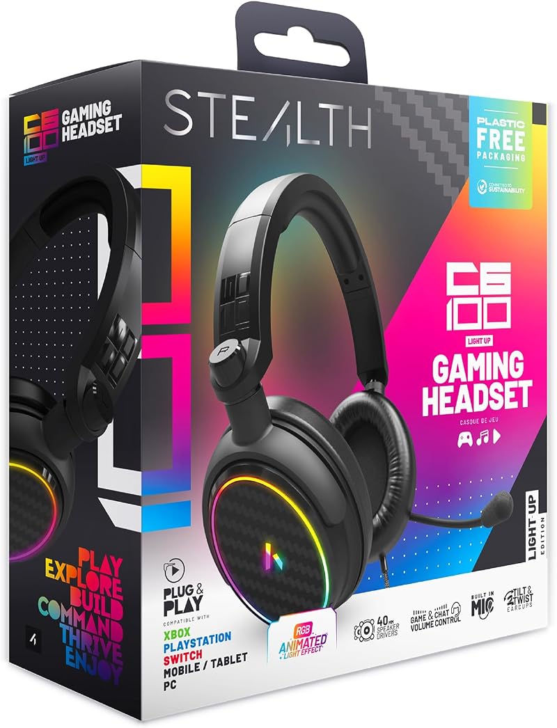 STEALTH C6-100 Gaming Headset LED Multi-Platform 40mm Drivers