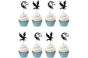 ShuanQ Eagle Cupcake Toppers - Bald Eagle Dessert Decor Cupcake Picks - Eagle Theme Birthday Party Decoration Supplies