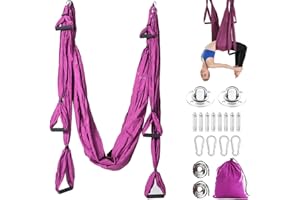 MIFXIN Aerial Trapeze Yoga Hammock Kit - Ultra Strong Antigravity Yoga Flying Sling Inversion Swing with Extension Straps
