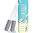 Simple Life Pumice Stone Toilet Bowl Cleaner | Toilet Pumice Stone with Extra Long Handle | Scouring Stick for Toilet Cleaning, Stain Removal on Toilets, Grills, Tiles, Grout & Pools | 2 Pack