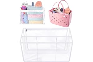 NBOOCUP Clear Beach Bag Organizer Accessories for Bogg Bag X Large, Insert Divider Pouch Zipper for Bogg Bags, Organizing Your Bag and Divide Space, White
