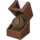 Mcbazel Single Watch Winder, Ultra Quiet Japanese Motor Automatic Watch Winder Box with Adjustable Watch Pillow