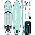 BM Paddle Board Inflatable Stand Up Paddle Board, SUP Paddleboard for Adult, Premium Accessories | Non-Slip EVA Deck & Foam Handles, Camera Mount, Double Action Pump, 85L Travel Backpack