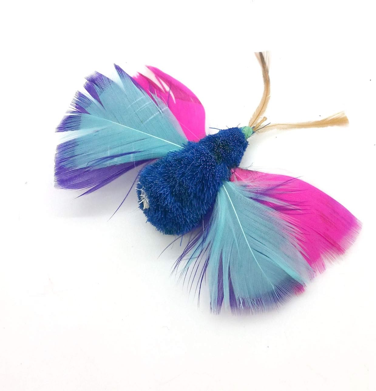 KatFly Cat Toy Teaser Wand Refill - Butterfly Blue Teaser Attachment