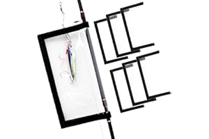 CASTSTRIKE 6PCS Fishing Lure Wraps Hook Safety Cover, Clear PVC Lure Protector for Treble Hooks, Bait Storage, Tangle‑Free Safe Fishing + Rod Tip Protector, Saltwater Safe (3M+3L)