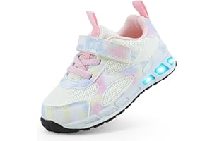 Floranate Light Up Toddler Boys Girls Shoes LED Flashing Lightweight Tennis Walking Sneakers for Toddler and Little Kid