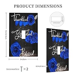 Spshian Light Switch Cover Blue Rose Thankful
