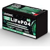 12V 8Ah Lifepo4 Battery 3000+ Deep Cycles 12V Lithium Battery for Solar/Wind Power, Lighting, Fish Finder, Power Wheels and More, Built-in 10A BMS