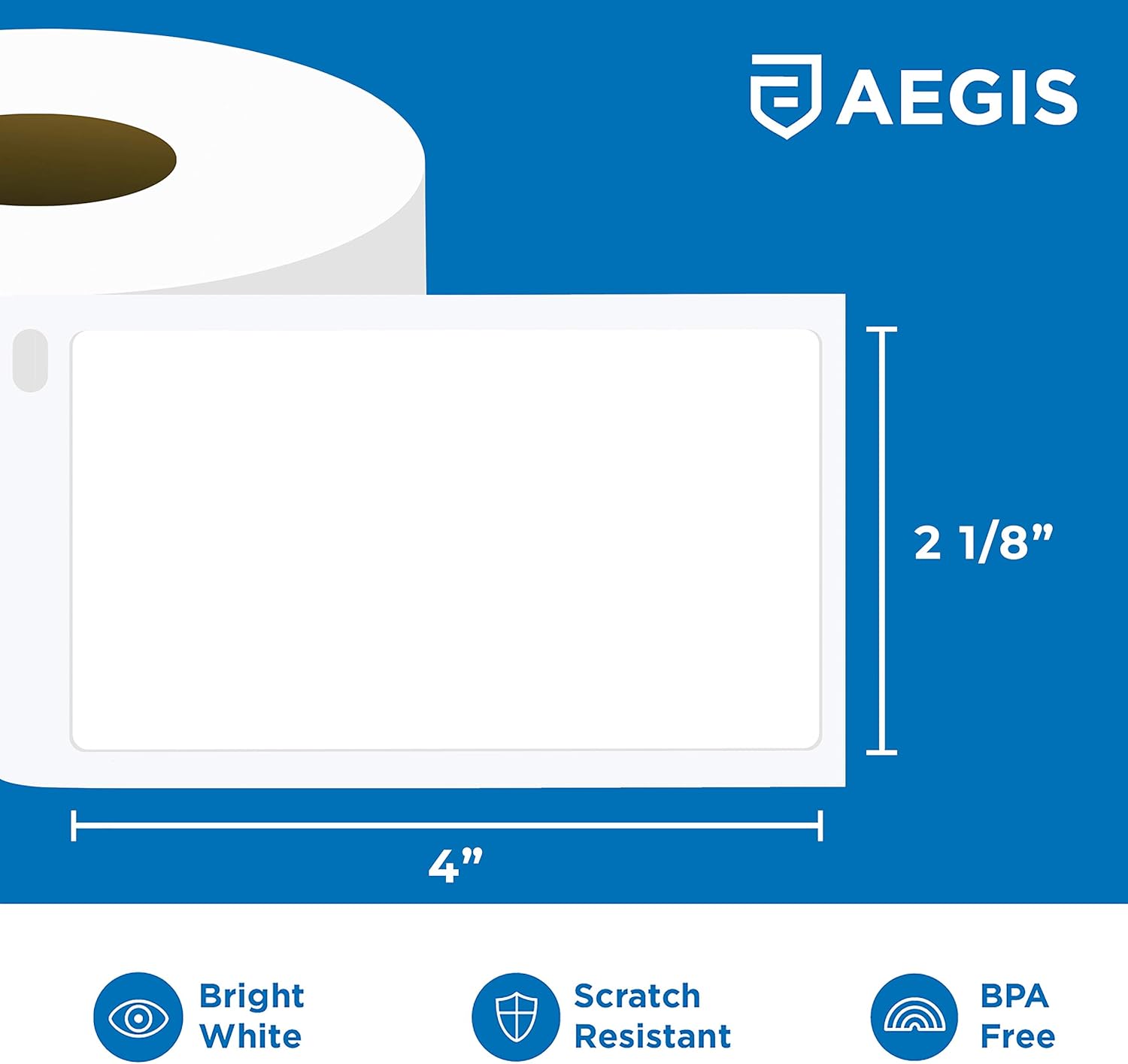 Aegis - Compatible Direct Thermal Labels Replacement for DYMO 30323 (2-1/8" X 4") Shipping & Postage - Use with Labelwriter 450, 450 Turbo, 4XL Printers (12 Rolls) : Office Products