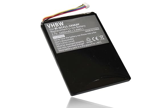 vhbw Li-Ion Akku 1600mAh (3.7V) für Navigationsystem GPS Navigon 7210, 7310 wie BI-GC411-1K6KAY.