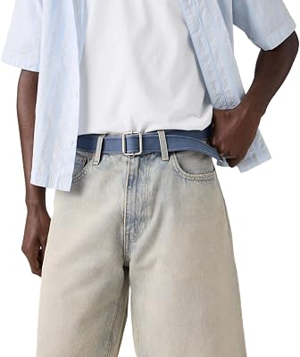 Cinture da uomo, indaco, da donna, in cotone lavato, 100