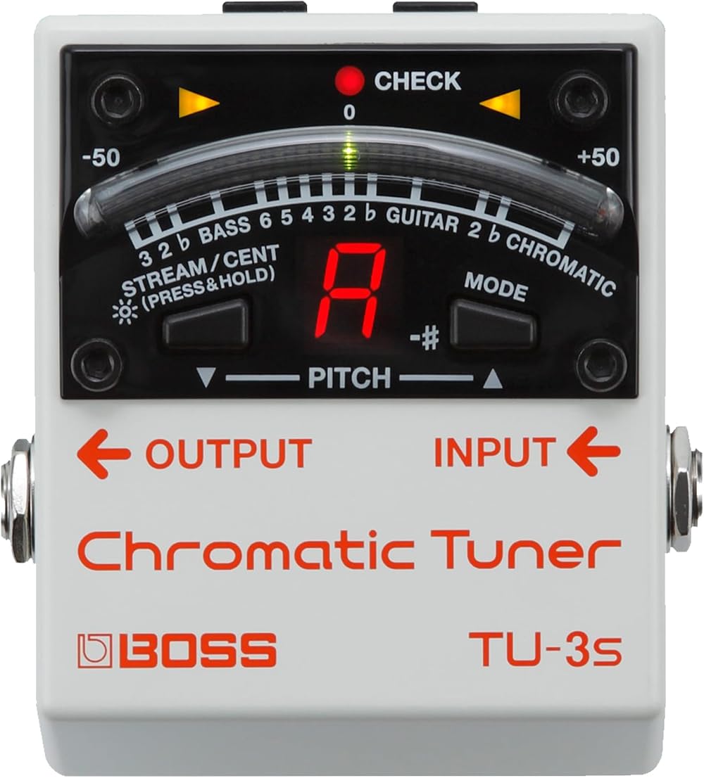 BOSS TU-3S Ultra-Compact Chromatic Guitar Bass Tuner Pedal