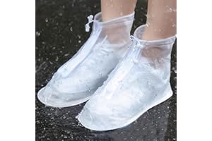 SooGree Waterproof Shoes Cover, Rain Boot Shoe Covers, Reusable Women Men PVC Sole Overshoes Galoshes Protectors for Cycling Camping Outdoor Travel