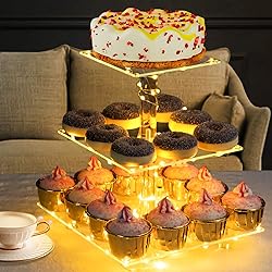 Cupcake Display Stand, 3 tier Cupcake Tower for 24