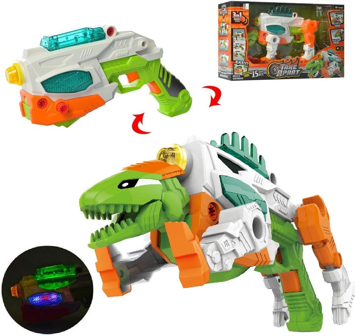 MWG Exports Co Take Apart 16 Piece Stegosaurus Dinosaur Model Building Kits for Children Toys - Without Drill