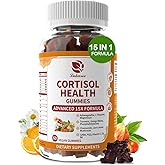 Lukaree Cortisol Supplements for Women & Men, 15 in 1 Cortisol Reducer Manager, Cortisol Calm Gummies with Ashwagandha, Magnesium, L-theanine, GABA - for Mood, Focus, Sleep - Vegan Sugar Free, 60 Ct.