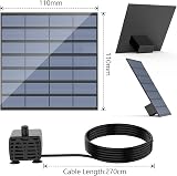AISITIN DIY Solar Fountain Pump with 6 Nozzles 110x110mm Panel Pond Kit view 4