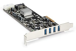 StarTech.com PEXUSB3S44V 4 Port PCI Express (PCIe) SuperSpeed USB 3.0 Card Adapter w/ 4 Dedicated 5Gbps Channels - UASP - SAT
