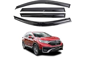 DOLKSN Smoke Black Outside Mount Window Visor Deflectors Rain Guards Fit 2017 2018 2019 2020 2021 Honda CRV CR-V 4-Piece Set 94269