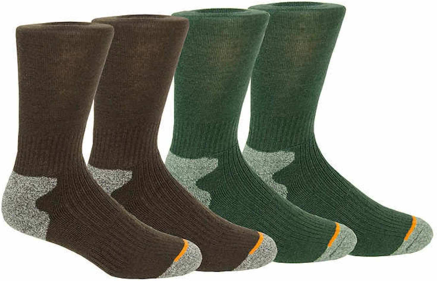 Premium 4-Pair Men's Wool Blend Crew Socks