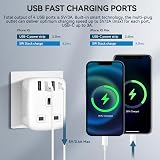 SHUOMAO UK to South Africa Plug Adapter with 4 USB Ports Type M view 3