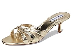 Steve Madden Women's Cary Heeled Sandal, Gold