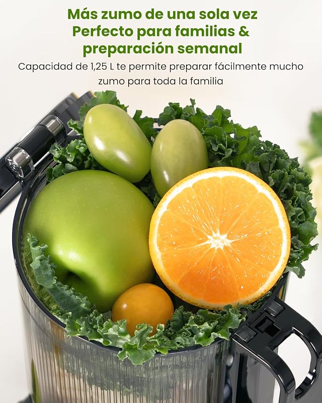 extractor de zumos y verduras en frío 200 W, boca 115 mm