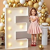 imprsv Marquee Light Up Letters, 3FT Mosaic Letters with Light for Baby Shower Graduation Party Decor, Large E for Engagement Wedding Party Decorations (Need to Assemble)