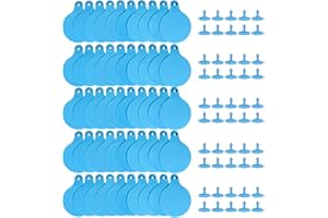 KHEARPSL Large Cattle Ear Tags, Blank Livestock Ear Tags Animal Identification Ear Tags for Cow Cattle Calf Pig Goat Sheep Horse 50 Pieces (Blue)
