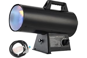 60,000 BTU Forced Air Propane Heater, Portable for Garage, Adjustable Liquid Propane for Shop, Jobsite, Construction Sites