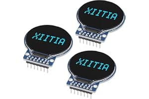 XIITIA 3pcs DC 3.3V 1.28 Inch TFT LCD Display Module Round RGB 240 * 240 GC9A01 Driver 4 Wire SPI Interface 240x240 PCB for Arduino