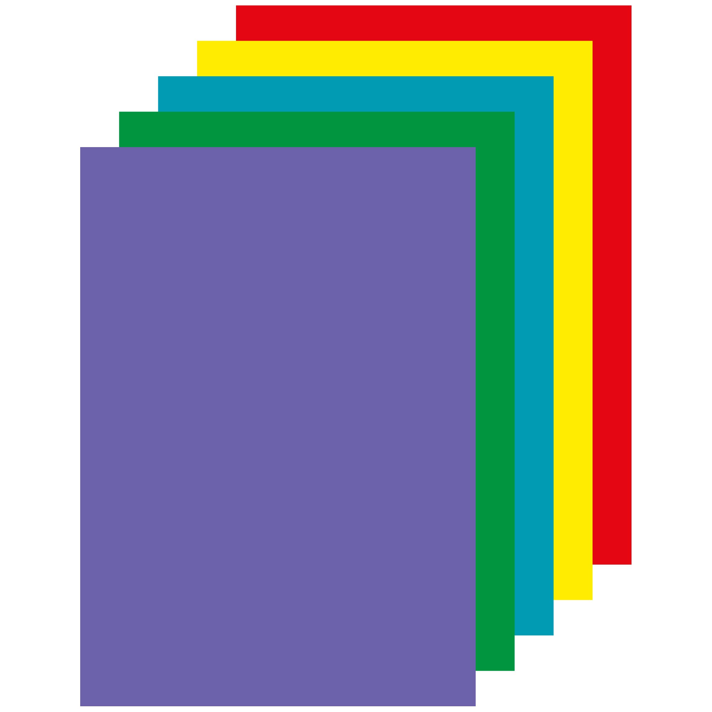 APLI 015286 500 Assorted Bright Coloured Paper 210 x 297 mm,