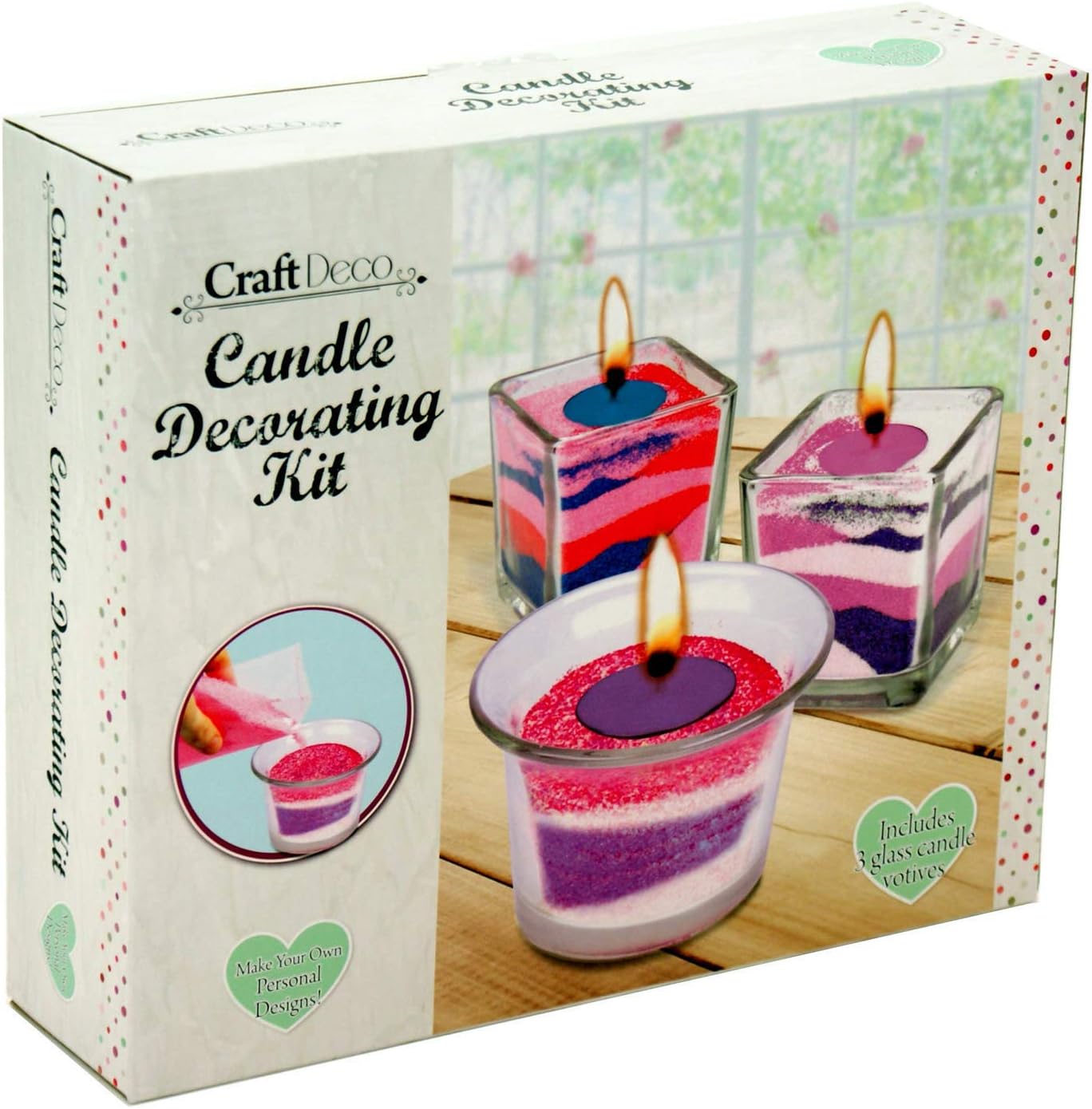 Rms Create Candle Decorating Gift Set Kit Ar Craft Glass Sand