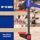 WORKPRO Ratchet Bar Clamp Set 150mm Jaw 285mm Spread 68kg 2-Pack view 8