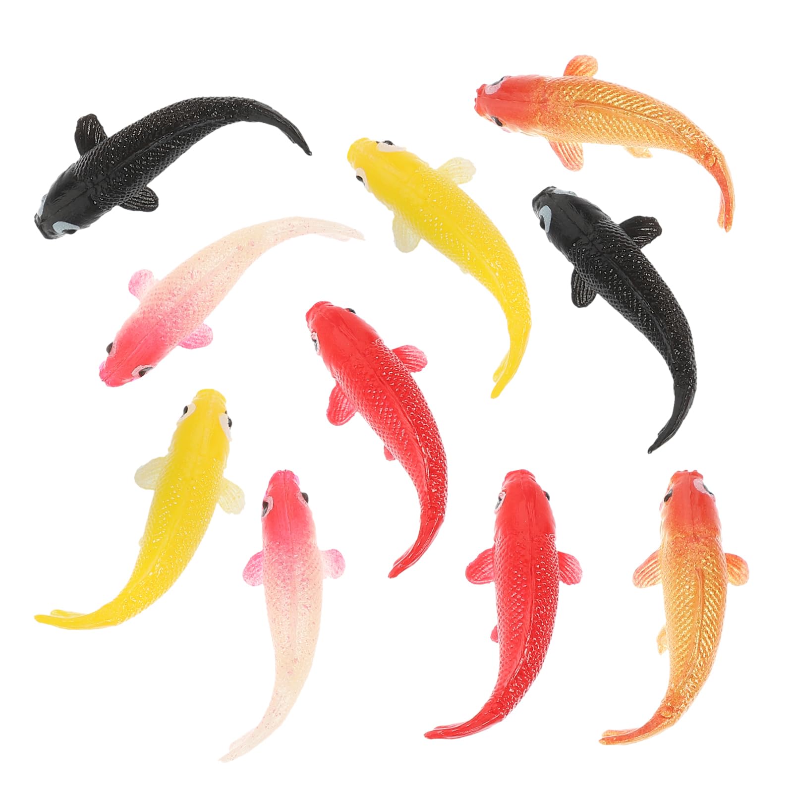 TOYANDONA 10pcs Simulation Goldfish Model Artificial Moving Aquarium Fish Decorations Plastic Fake Plastic Floating Ornament Pvc Small Tank Koi Carp
