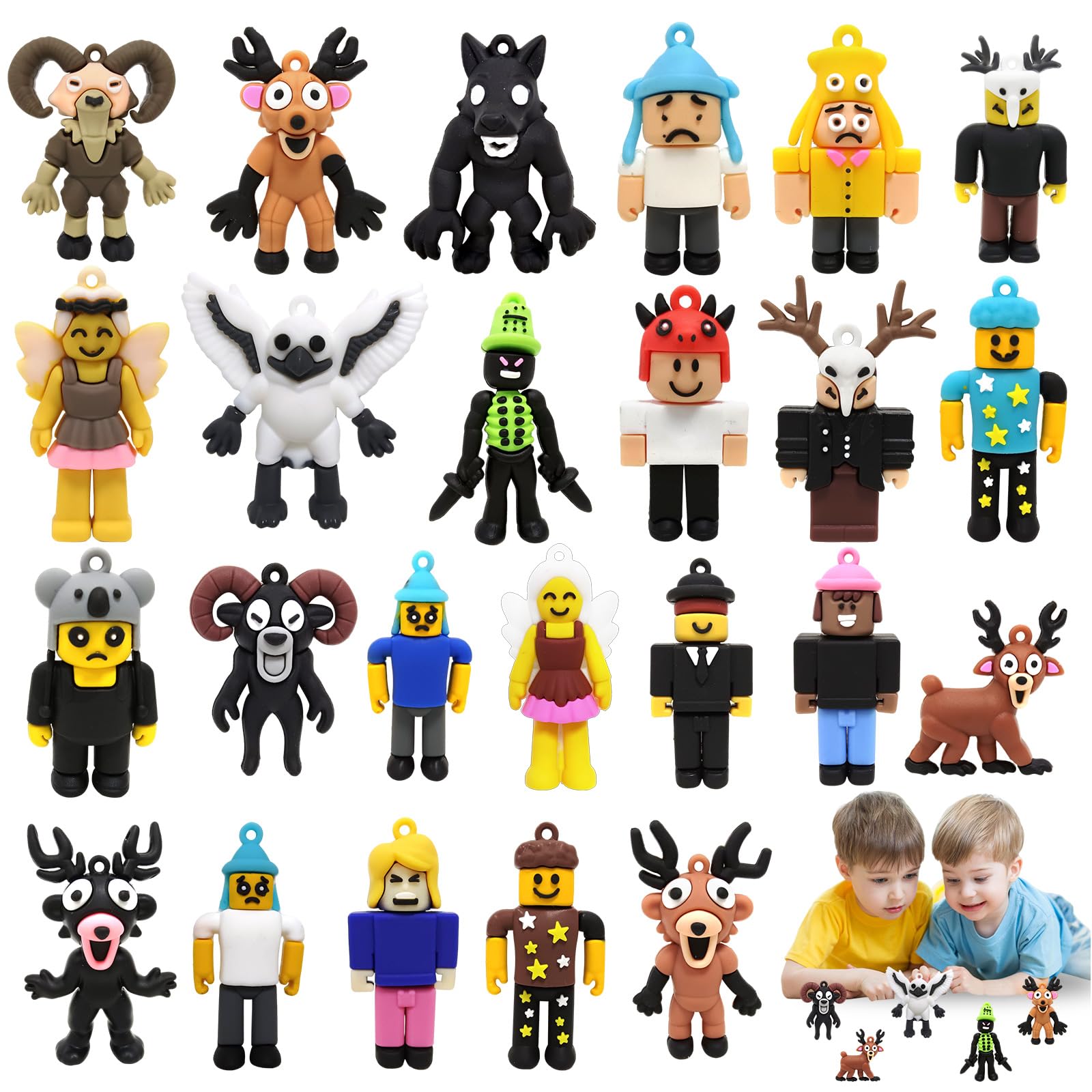 24PCS 99 Nights In The Forest Toys, Funny Monster Toy Game-Inspired Monster Action Figure Game Characters Doll Desk Decor & Gift for Collectors Fans Kids Christmas Birthdays