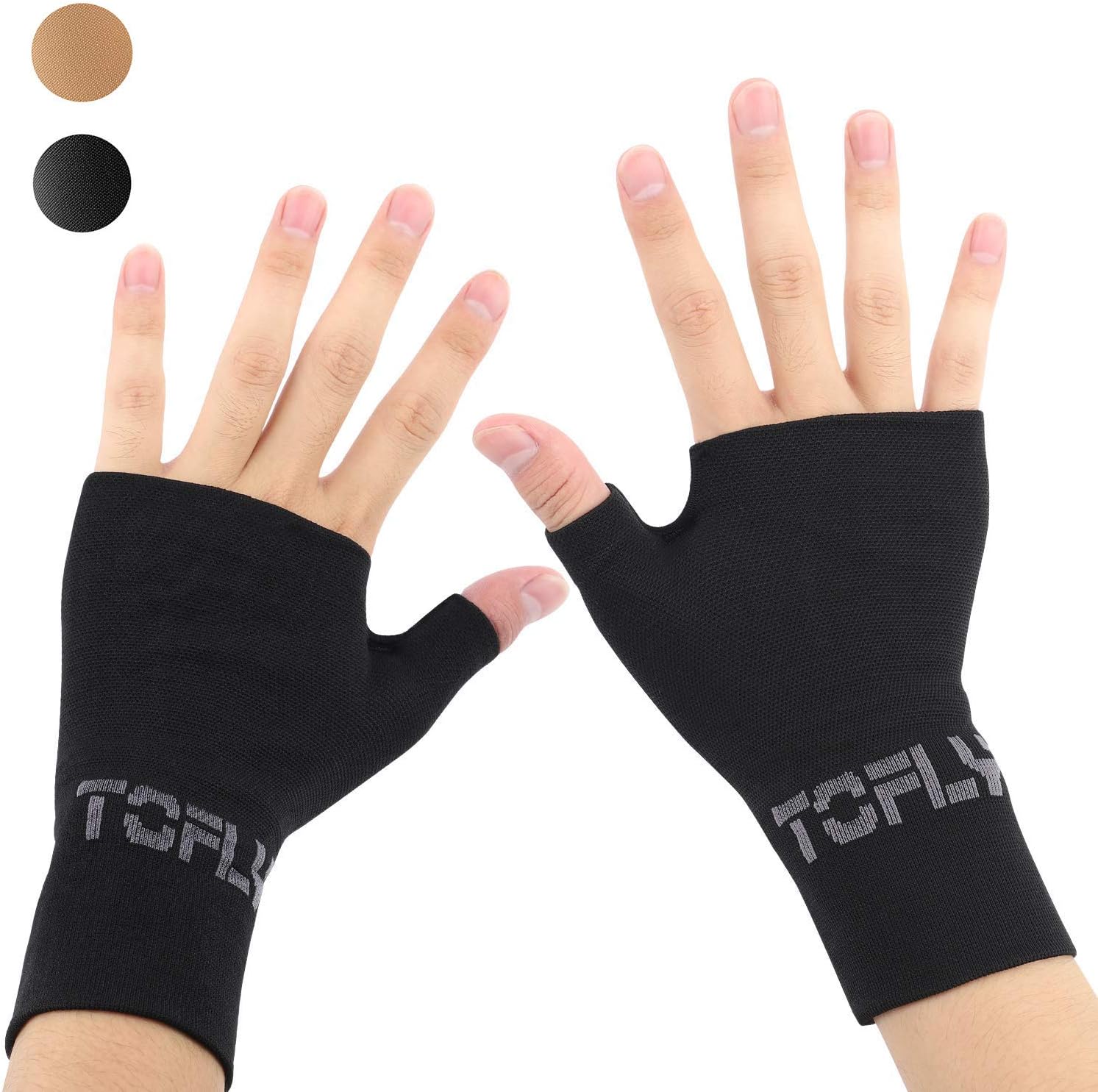 2030mmHg Compression Wrist Sleeve for Carpal Tunnel Black M Thumb