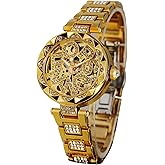 FORSINING Women Lady Automatic Brand Letter Craft Mechanical Skeleton Watch