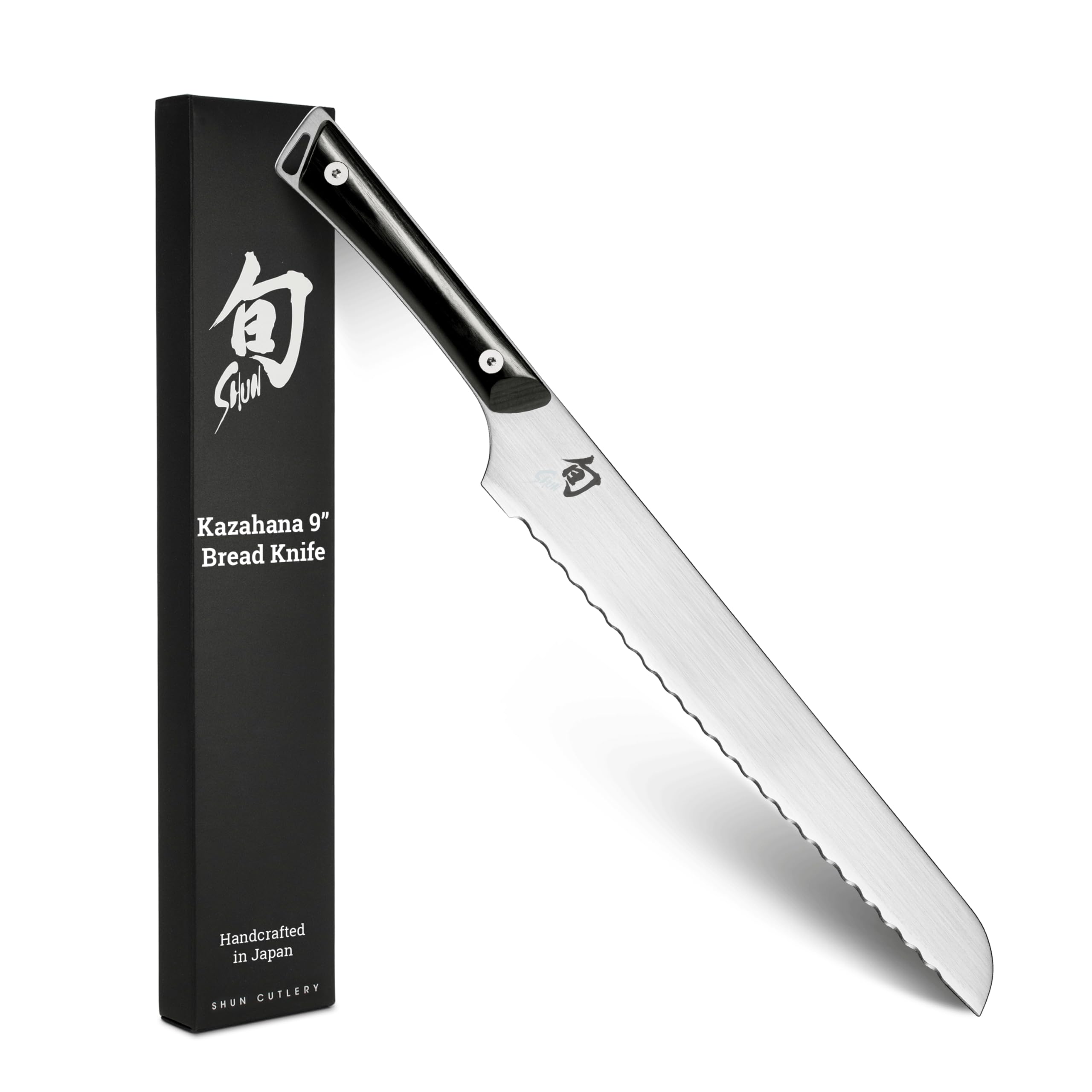 Photo 1 of Shun Kazahana 9" Bread Knife, Handcrafted Japanese Serrated Knife, AUS10A Stainless Steel Blade, Pakkawood Handle, Slicing Tool for Professional and Home Chefs
