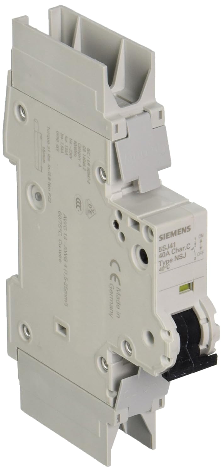 Siemens 5SJ41407HG42 Miniature Circuit Breaker, UL 489 Rated, 1 Pole