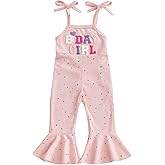 Socutebabe First 2nd 3rd 4th 5th Birthday Outfit Girl B Day Jumpsuit Toddler Halter Romper Bell Bottoms Outfits For Girls