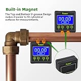 Huepar Digital Angle Gauge Protractor with Magnetic Base 0.01° LCD Inclinometer view 5