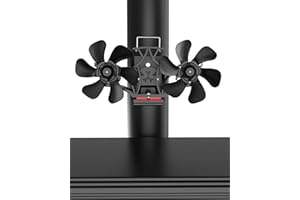HIDALIFE Wood Stove Fan Heat Powered, Magnetically Flue Pipe Mounted Dual Motor 12 Blades Fan, Non Electric, Silent Thermal for Gas Pellet Wood Burner Tent Stove Accessories
