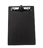 Carbon Fiber Memo Clipboard with Pen Holder,Small