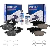 Detroit Axle - Brake Pads for 2004-2011 Saab 9-3 Front Rear Ceramic Brakes | Pads with Hardware 2005 2006 2007 2008 2009 2010 Replacement