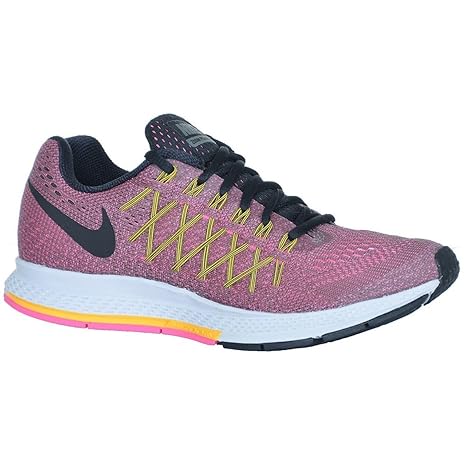 Nike Wmns Air Zoom Pegasus 32 - tmbld gry/blck-lsr orng-pnk pw, Größe #:5.5