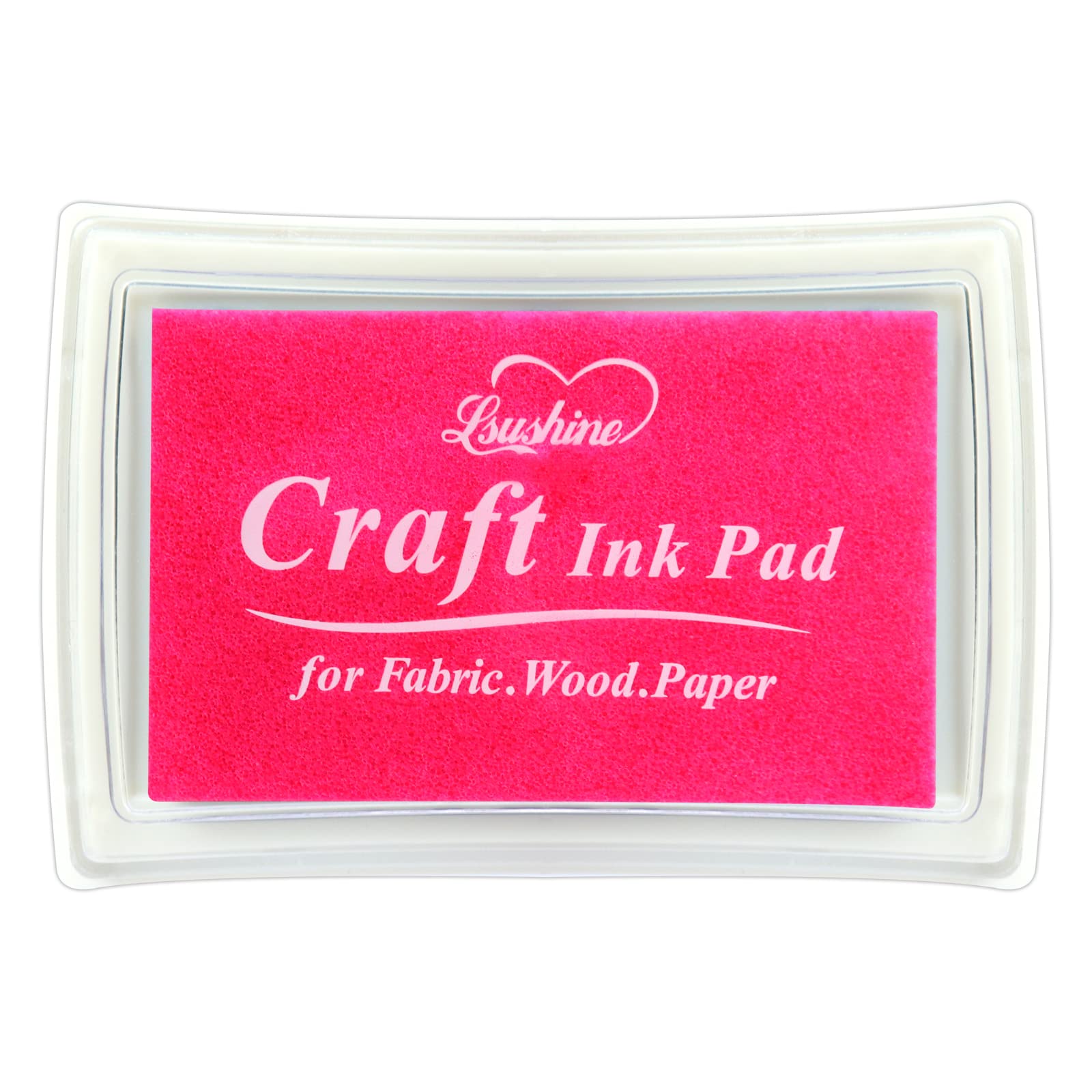 Photo 1 of Craft Ink Pad for Rubber Stamps, Paper, Wooden, Fabric, Scrapbooking, Non-Toxic Finger Ink Pads for Kids (Pink)