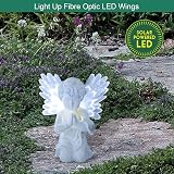 GardenKraft Solar Powered LED Angel Light with Fibre Optic Wings 19cm view 9